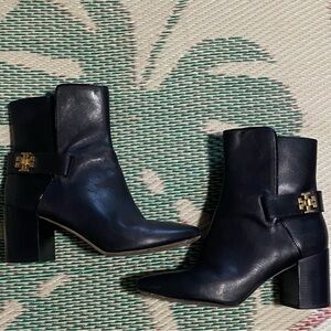 Tory Burch Black Leather Kira Booties